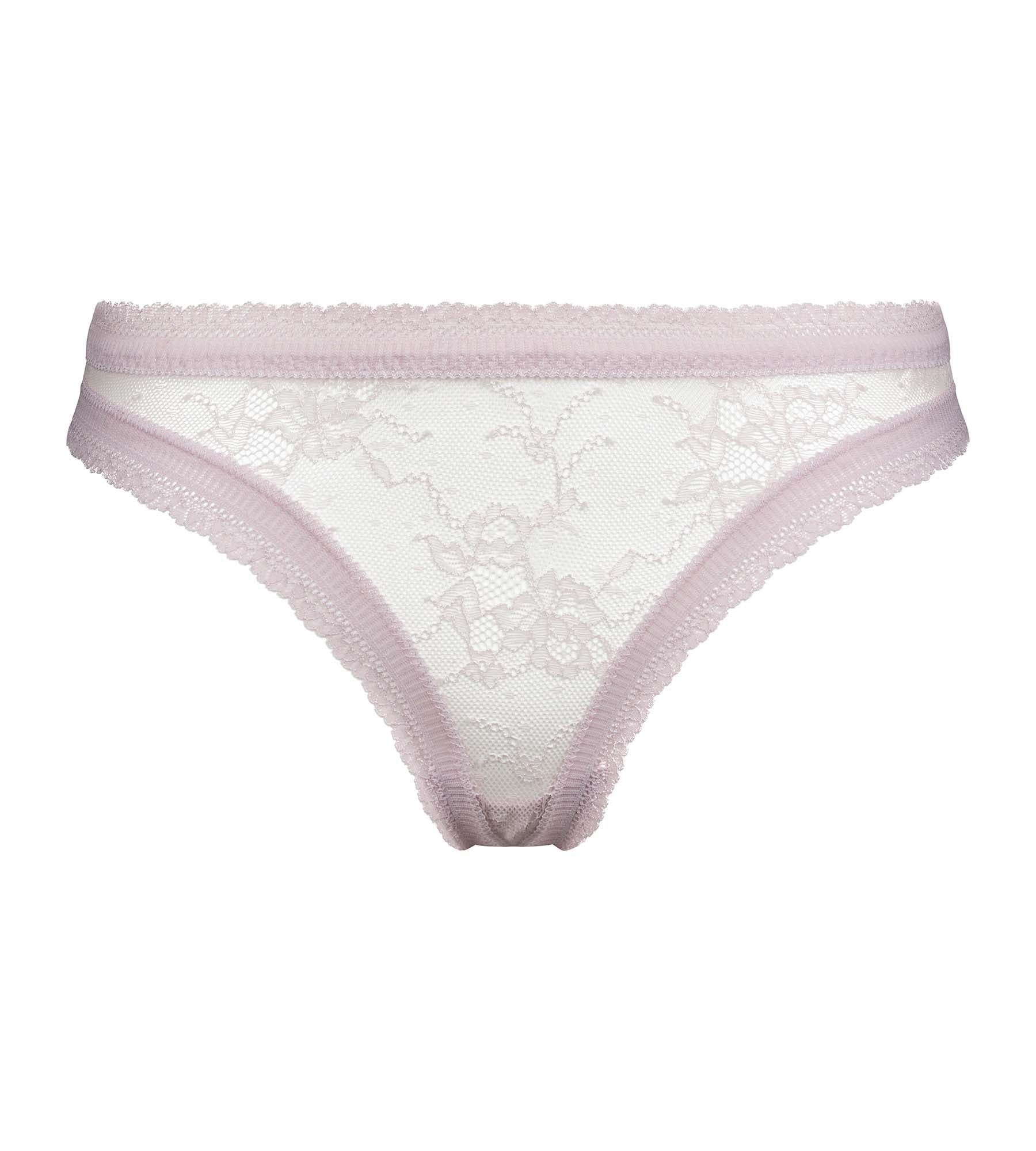Tanga de encaje floral lila Dim Romance - Imagen 5