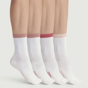 Pack de 4 pares de calcetines de mujer Blanco EcoDim Mode