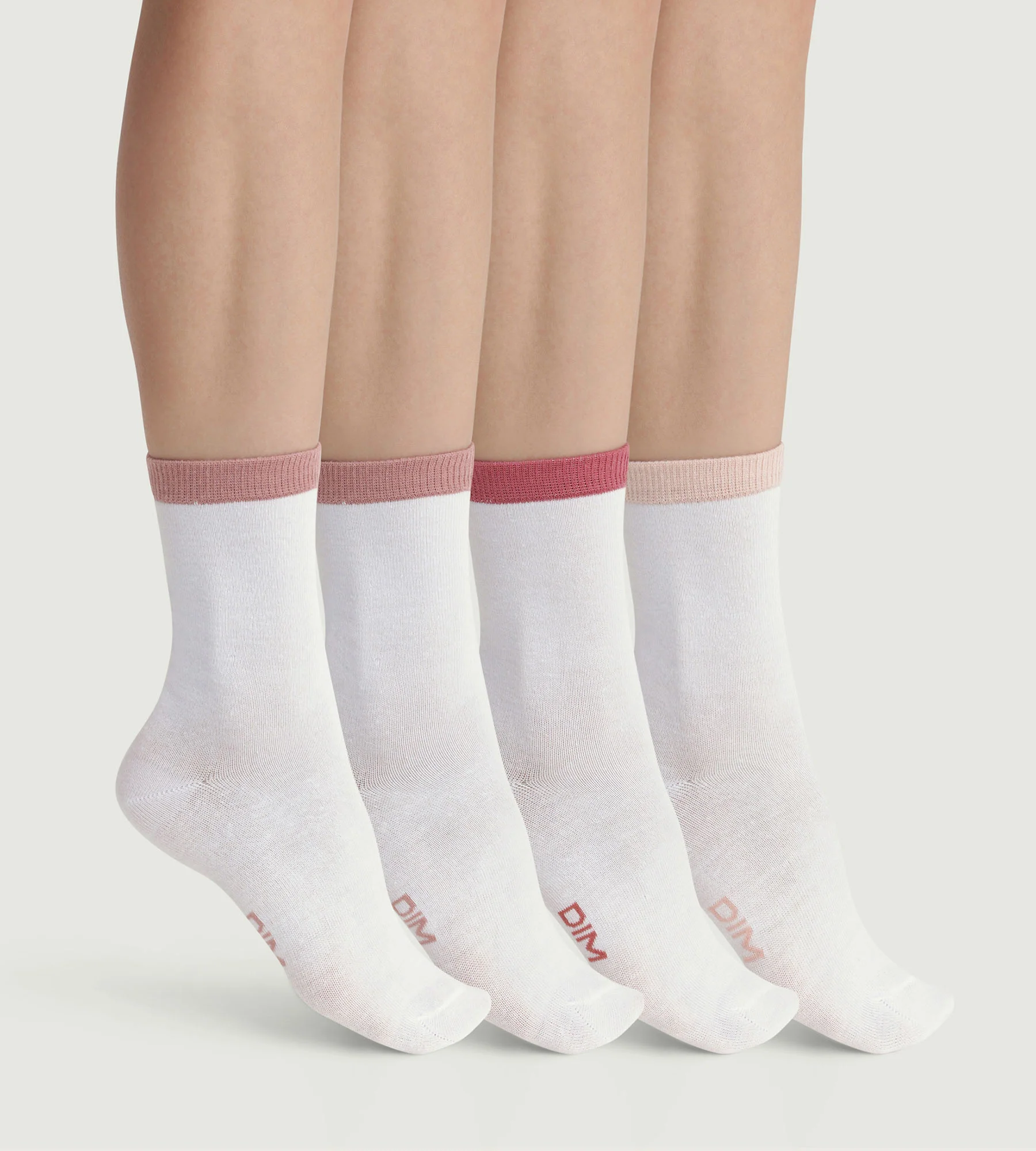Pack de 4 pares de calcetines de mujer Blanco EcoDim Mode