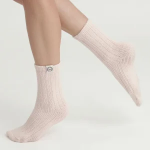 Calcetines de canalé rosa de mujer Dim x Inès de La Fressange