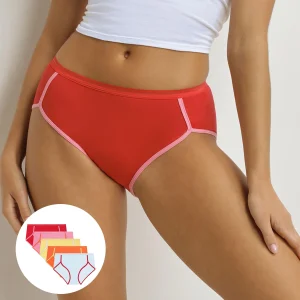 Pack de 5 bóxers naranja amarillo Dim x Inès de La Fressange para mujer