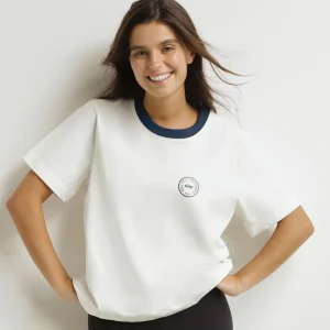 Camiseta de mujer de nácar azul Dim x Inès de La Fressange