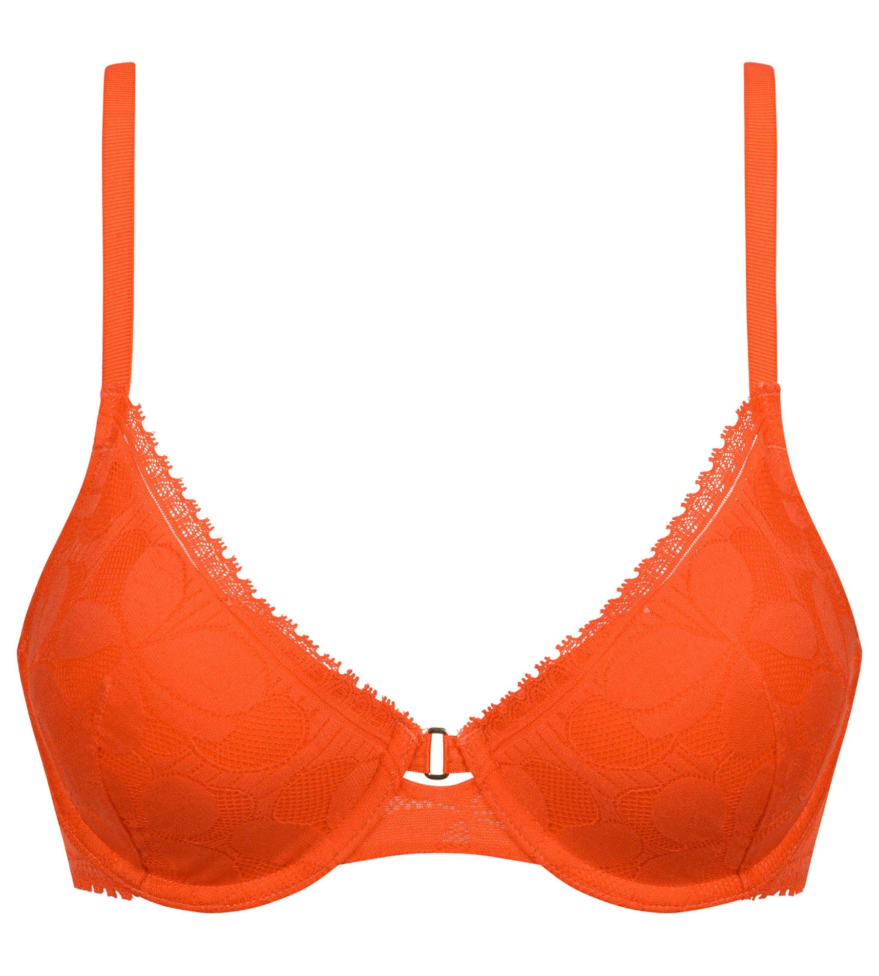 Sujetador cesta con aros Art Flowers naranja - Imagen 6