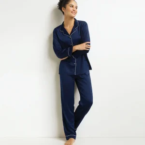 Conjunto de pantalón de pijama para mujer Midnight Blue Don't Disturb