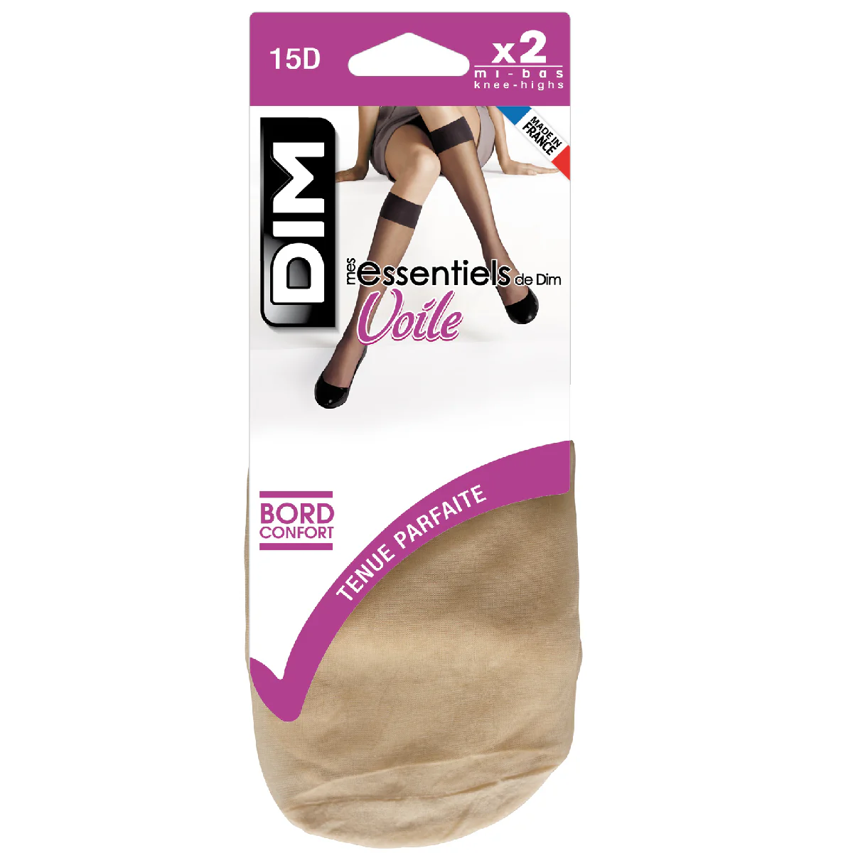 Lote de 2 medias de velo capri Mes Essentiels 15D - Imagen 2