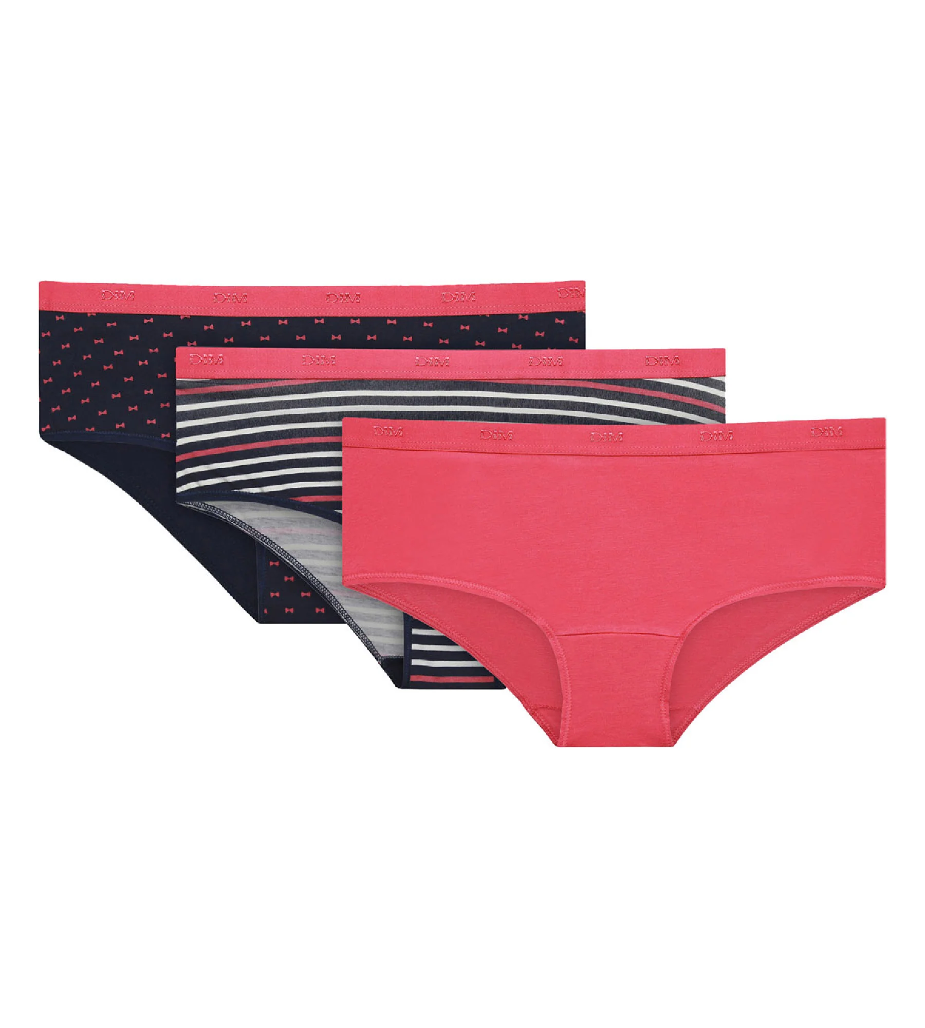 Lote de 3 bóxers pretty rose de algodón elástico Les Pockets - Imagen 3