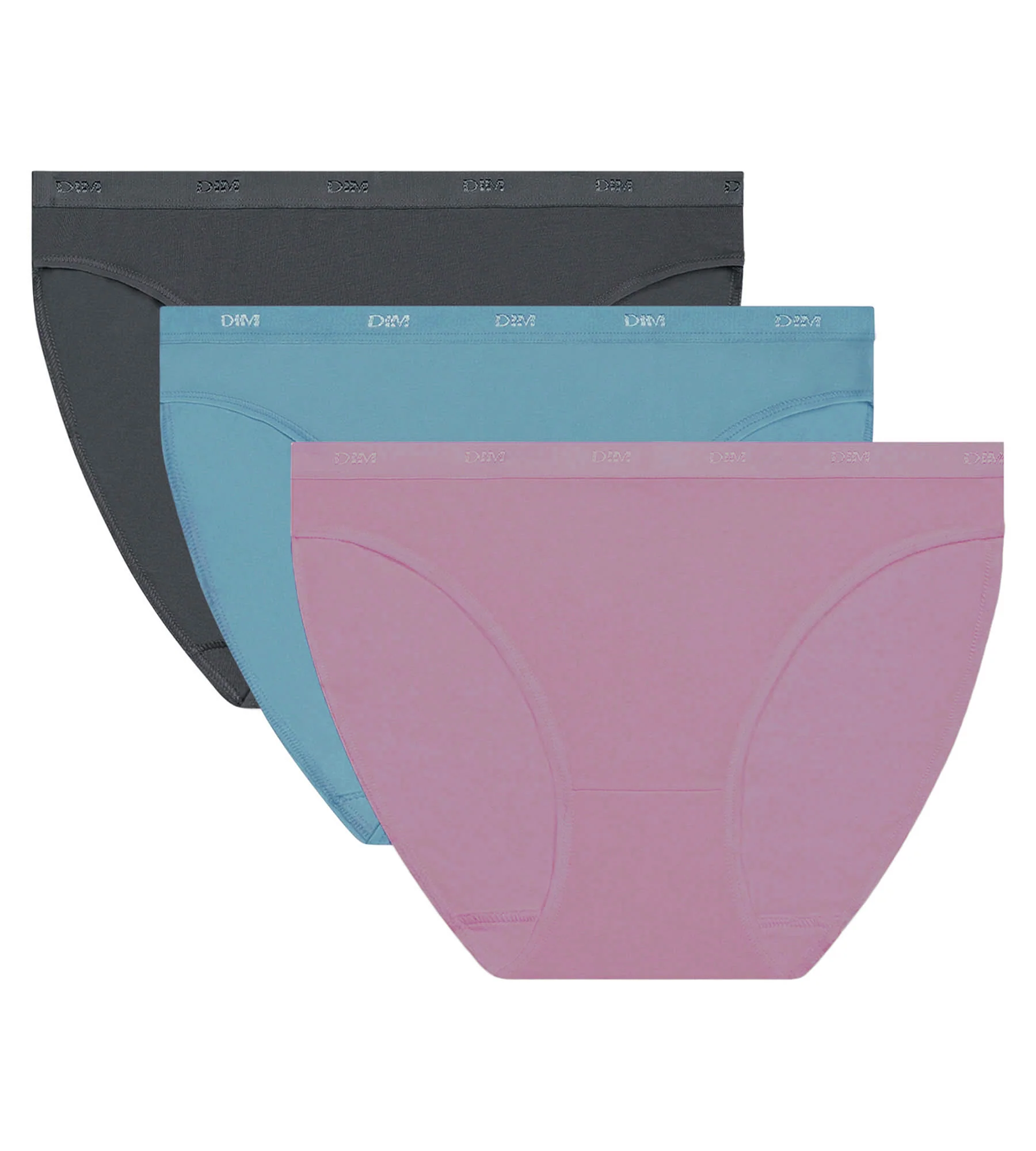 Pack de 3 slips de mujer azul, morado y gris Les Pockets Ecodim - Imagen 5