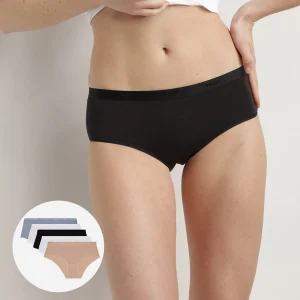 Pack de 5 culottes de algodón elástico Les Pockets Ecodim