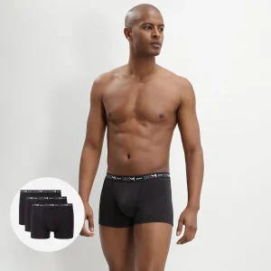 Pack de 3 bóxers negros para hombre de algodón elástico