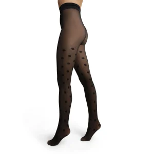 Pantis calientes negros de lunares Thermo