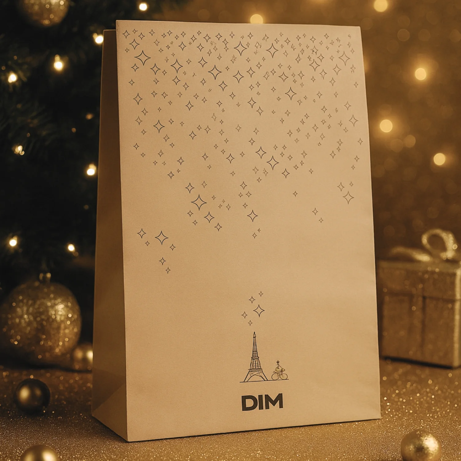 Bolsa de regalo DIM en kraft – Embalaje de Navidad