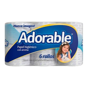 Papel Higiénico Adorable 550 Hd 6 PZS