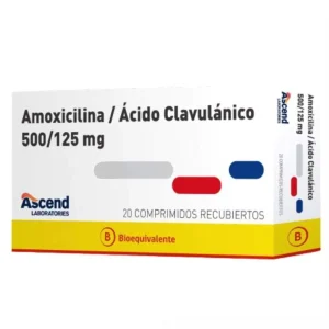 Amoxicilina/Ácido Clavulánico Comprimidos recubiertos 500mg/125mg
