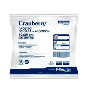 Gasa Apósito Algodón  10 x 20 cm