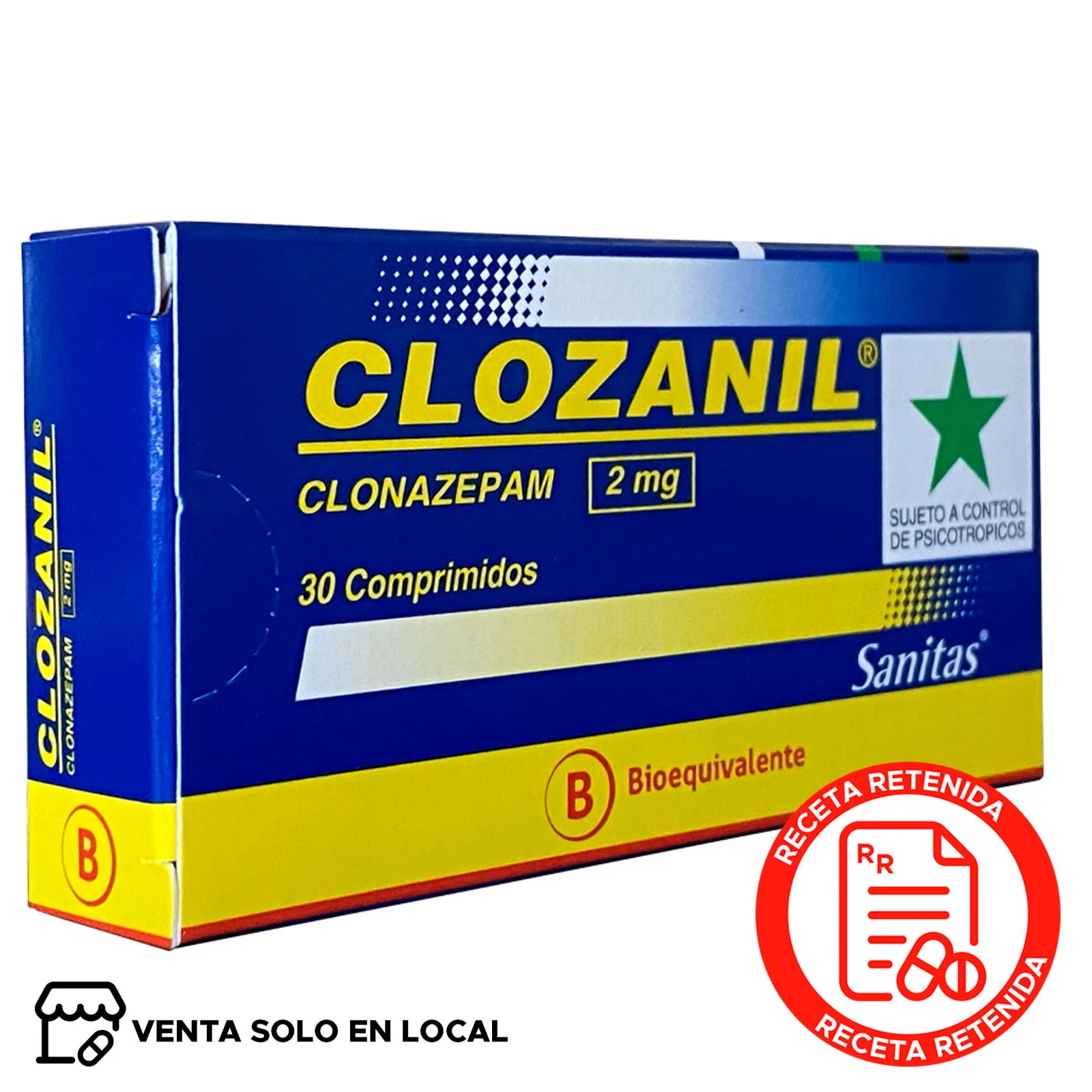 Clozanil Comprimidos 2mg (disponible solo para venta presencial)