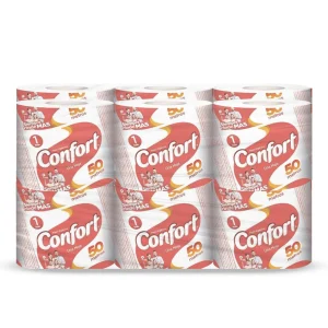 Confort Papel Higiénico Fajilla Una Hoja 50 metros 12 rollos