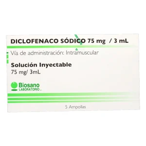 Diclofenaco Solución Inyectable 75mg/3mL