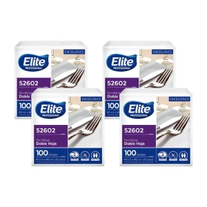 Elite Servilleta Mantel Doble Hoja 4 x 100 unid