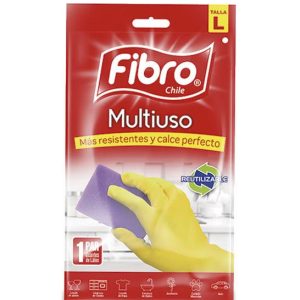 Fibro Guante de Goma Multiuso Talla L 1 par