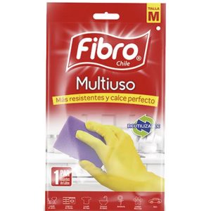 Fibro Guante de Goma Multiuso Talla M 1 par