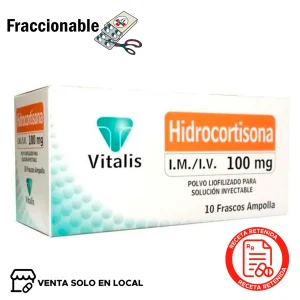 Hidrocortisona Polvo para Solución Inyectable 100mg x 1 Ampolla (disponible solo para venta presencial)