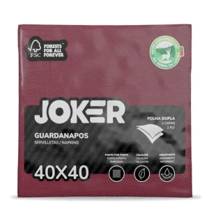 Joker Servilleta 40 x 40 cms Color Burdeo 50 unid