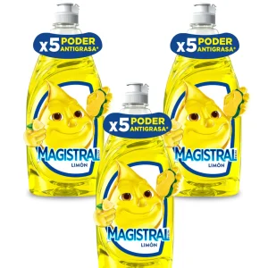 Magistral Lavaloza Ultra Desengrasante Limón 3 x 500 cc