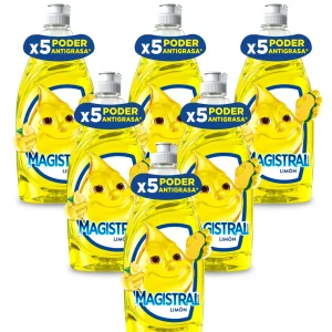Magistral Lavaloza Ultra Desengrasante Limón 6 x 500 cc