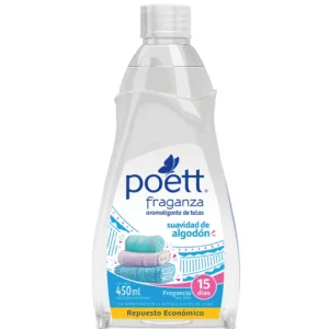 Poett Aromatizante de Telas Recarga Fraganza Suavidad de Algodón 450 cc