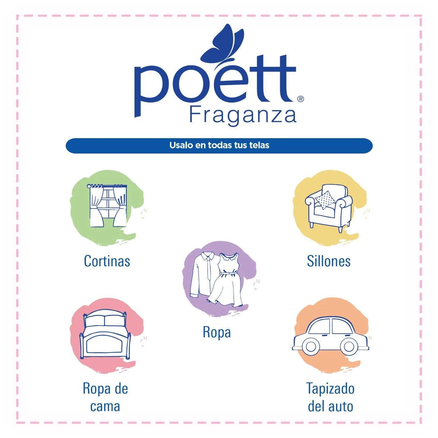 Poett Aromatizante de Telas Fraganza Suavidad de Algodón 250 cc - Imagen 3
