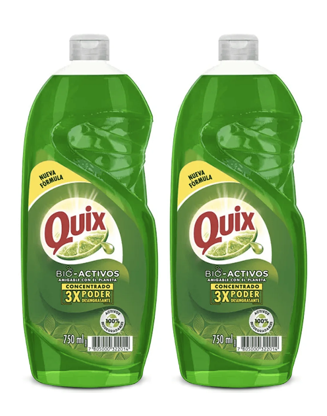 Quix Lavaloza concentrado limón 2 x 750 cc