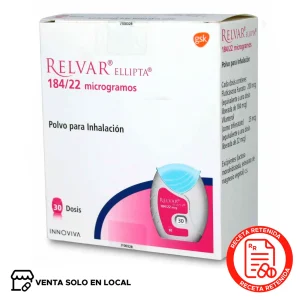 Relvar Ellipta Polvo para Inhalación 184/22 (disponible solo para venta presencial)