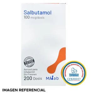 Salbutamol Aerosol para Inhalación 100mcg Producto Cenabast