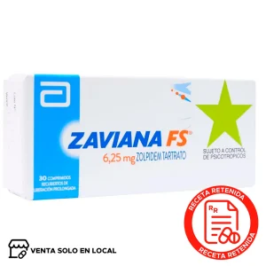 Zaviana FS Comprimidos Recubiertos de Liberación Prolongada 6,25mg (disponible solo para venta presencial)