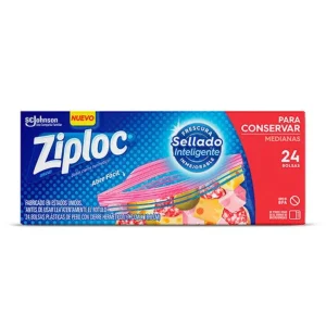 Ziploc Bolsa Hermetica Mediana para Conservar 24 unid