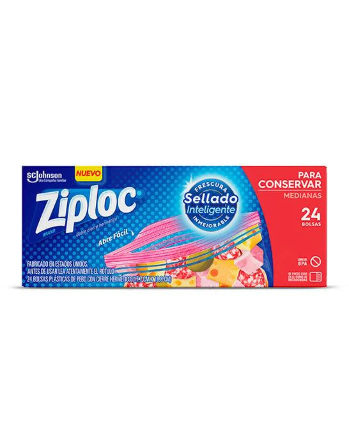 Ziploc Bolsa Hermetica Mediana para Conservar 24 unid